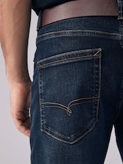 Ink Blue Straight Fit Signature Belted Jeans - Image 6 of 12