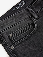 Black Washed Skinny Fit Comfort Stretch Jeans - Image 10 of 11