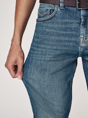 Blue Mid Vintage Slim Fit Belted Motionflex Jeans - Image 5 of 11