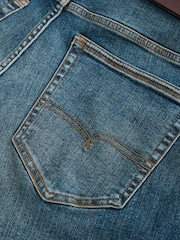 Blue Mid Vintage Slim Fit Belted Motionflex Jeans - Image 9 of 11