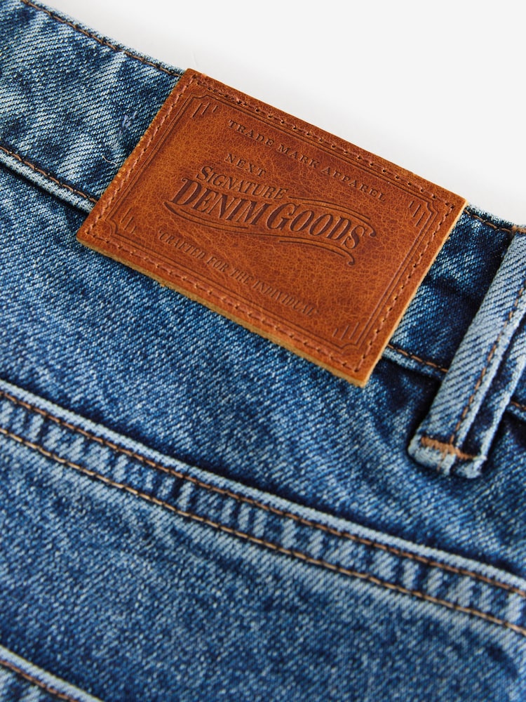 Srednje modra - Signature Soft Touch denim kavbojke - Slika 12 iz 12