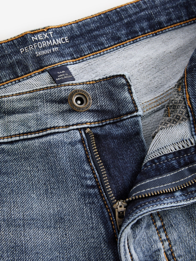 Blue Light Vintage Skinny Fit Comfort Stretch Jeans - Image 9 of 11