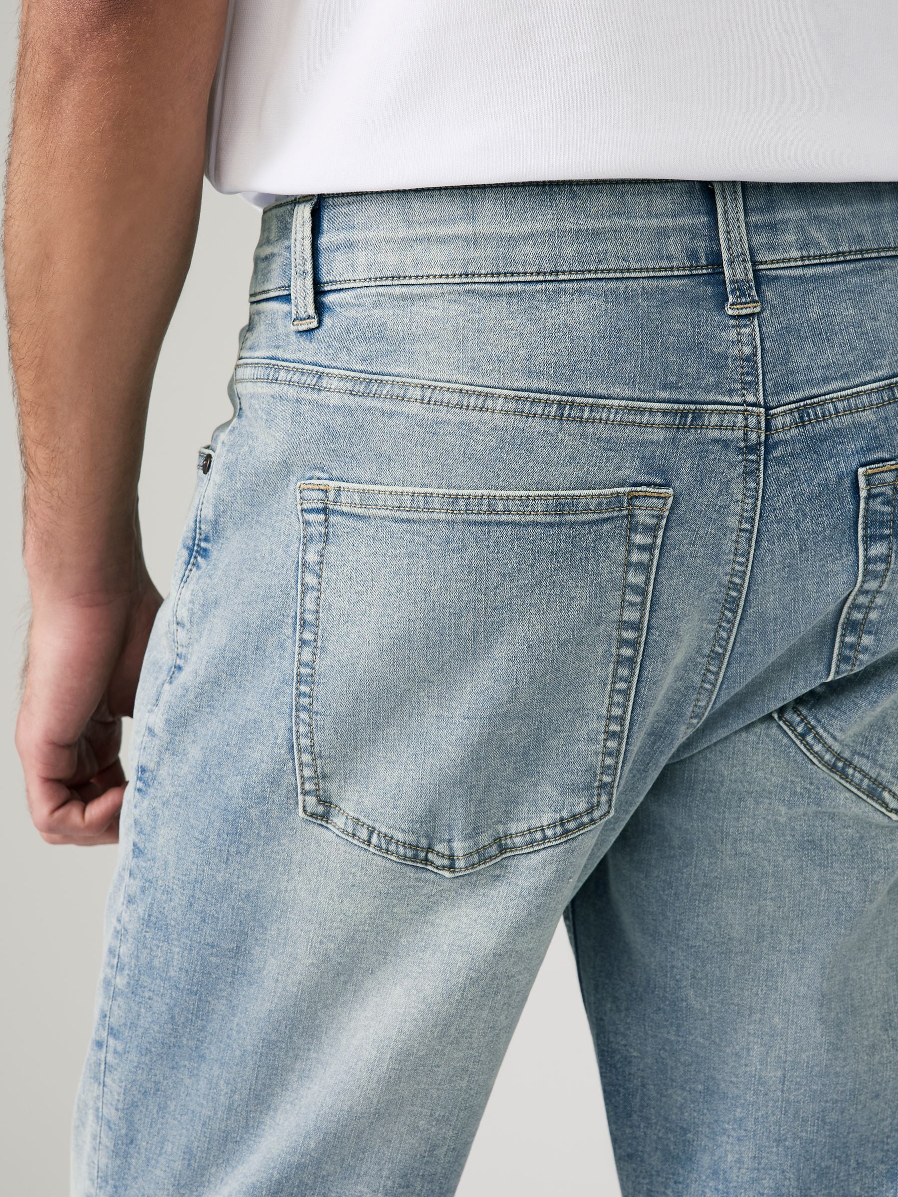 Buy Blue Vintage Single Slim Fit Classic Stretch Jeans from Next USA