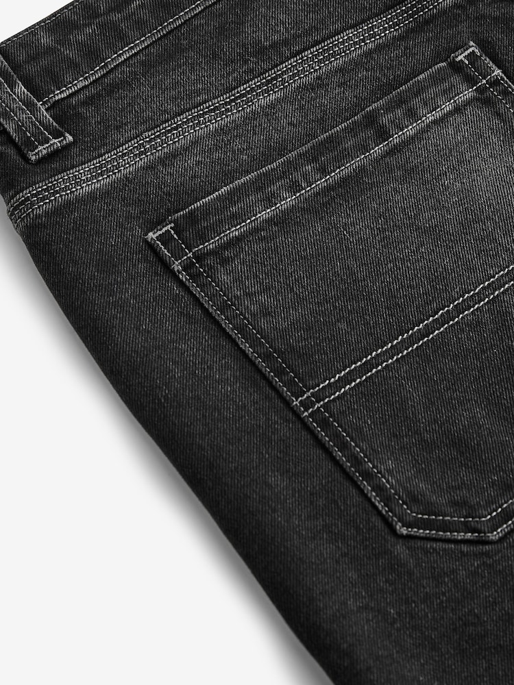 Black Washed Denim Carpenter Jeans - Image 12 of 14