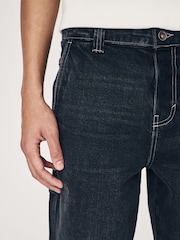 Black Washed Denim Carpenter Jeans - Image 5 of 14