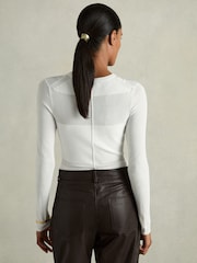 Reiss White Siren Seamed Crew-Neck Jumper - Image 5 of 6