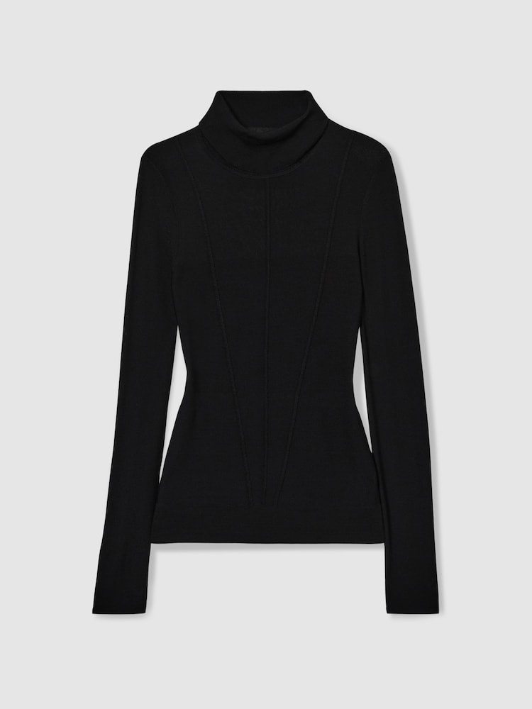 Reiss Serena Rollkragenoberteil mit Nähten - Bild 2 von 6
