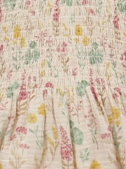 Purebaby Cream Lily Pad Print 100% Cotton Dress and Bloomer Set - Image 4 of 4