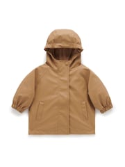 Purebaby Brown Waterproof Zip Up Jacket - Image 1 of 4