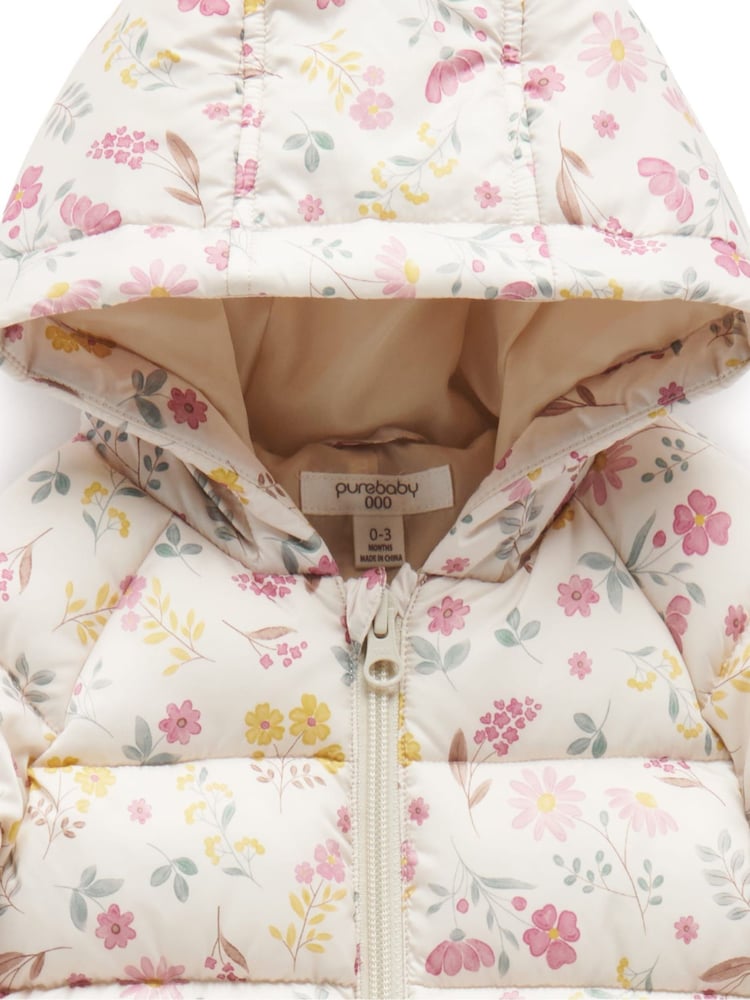 Purebaby Nude Water Resistent Padded Zip Up Pramsuit - Image 2 of 4