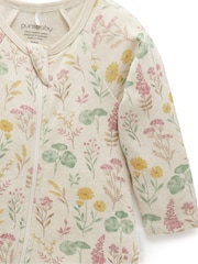Purebaby Pink Baby Zip 100% Cotton Sleepsuits 2 Pack - Image 3 of 4