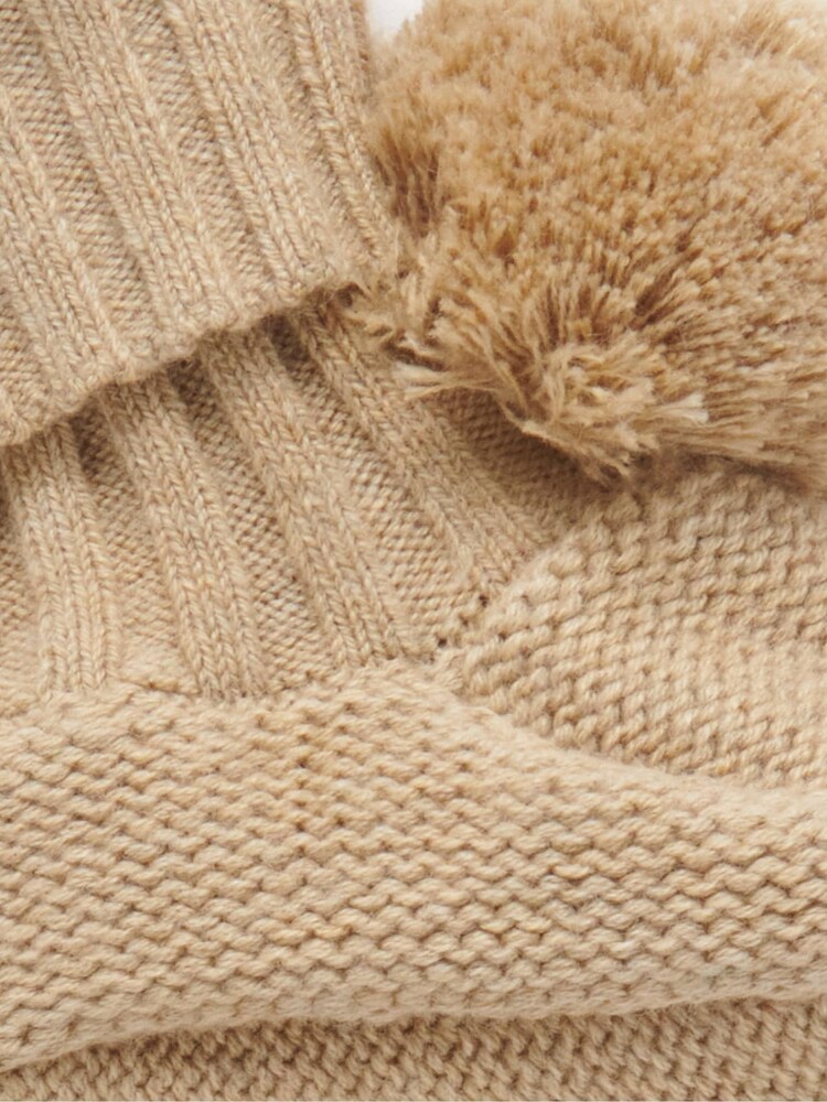 Purebaby Natural Pom Pom Boots - Image 2 of 2