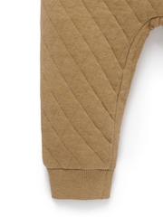 Purebaby Brown Quilted Joggers - Image 3 of 4