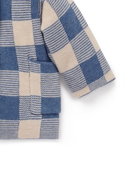 Purebaby Blue Chrome Knitted Check Jacket - Image 4 of 4
