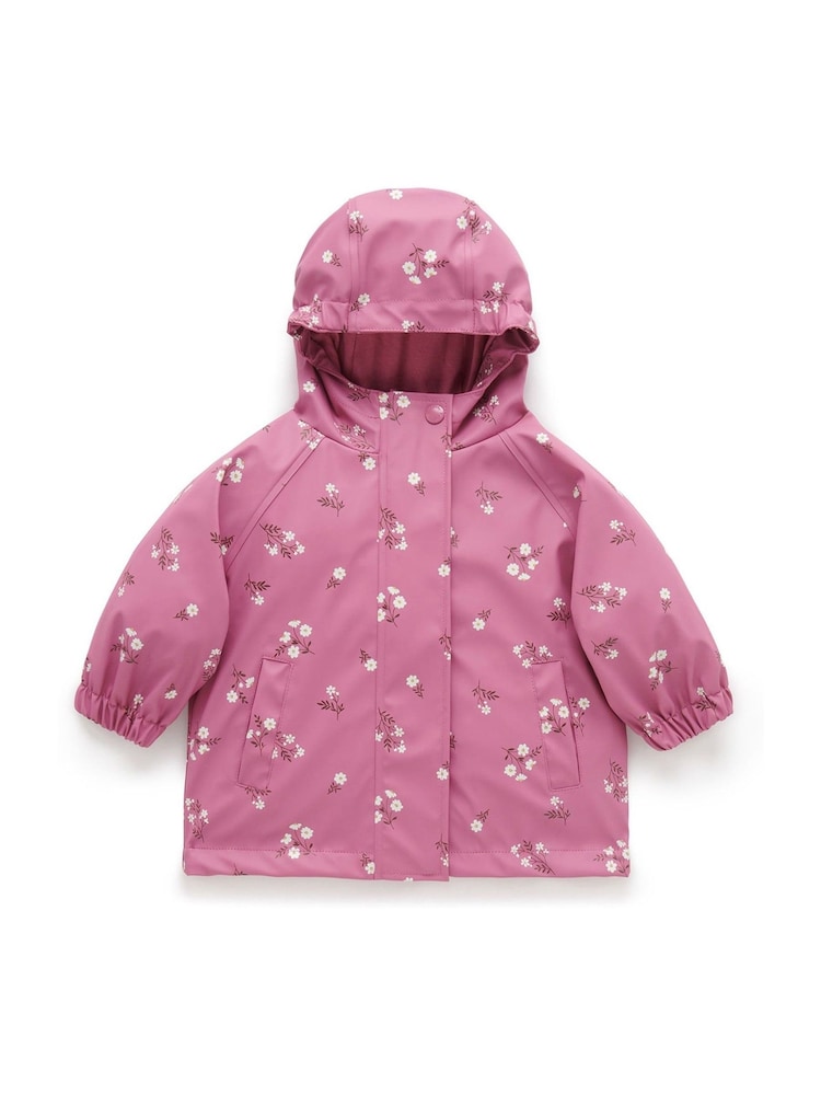 Purebaby Pink Waterproof Zip Up Jacket - Image 1 of 4