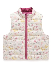Purebaby Dark Pink Water Resistent Reversible Gilet - Image 2 of 5