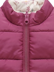 Purebaby Dark Pink Water Resistent Reversible Gilet - Image 3 of 5