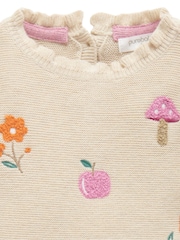 Purebaby Cream Autumn Flower Jumper - Image 3 of 4