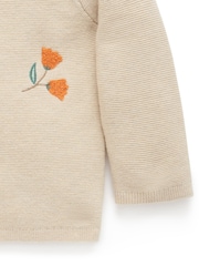 Purebaby Cream Autumn Flower Jumper - Image 4 of 4