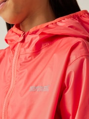 Regatta Rose pink Kids Lever II Waterproof Packaway Jacket - Image 5 of 9