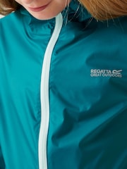 Regatta Turquoise Blue Kids Waterproof Pack It Jacket III - Image 4 of 10
