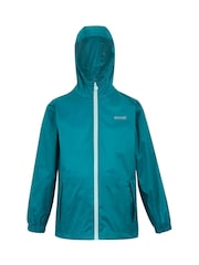 Regatta Turquoise Blue Kids Waterproof Pack It Jacket III - Image 7 of 10