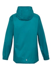 Regatta Turquoise Blue Kids Waterproof Pack It Jacket III - Image 8 of 10