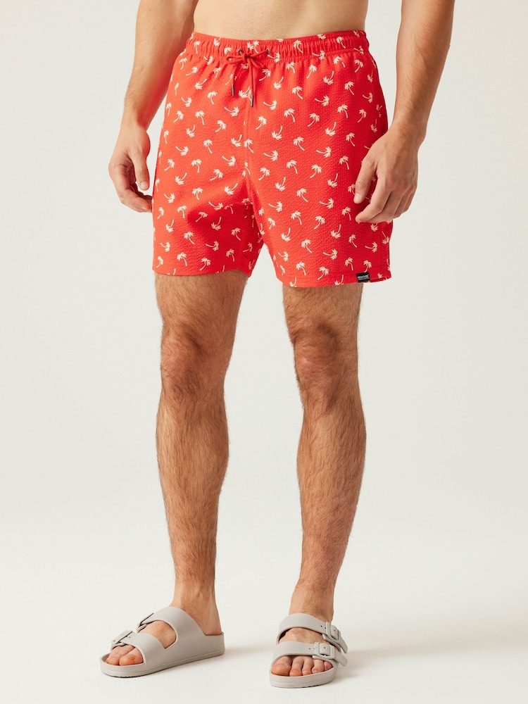 Regatta Red Mens Loras Swim Shorts - Image 1 of 7 Regatta Red Mens Loras Swim Shorts - Image 1 of 7