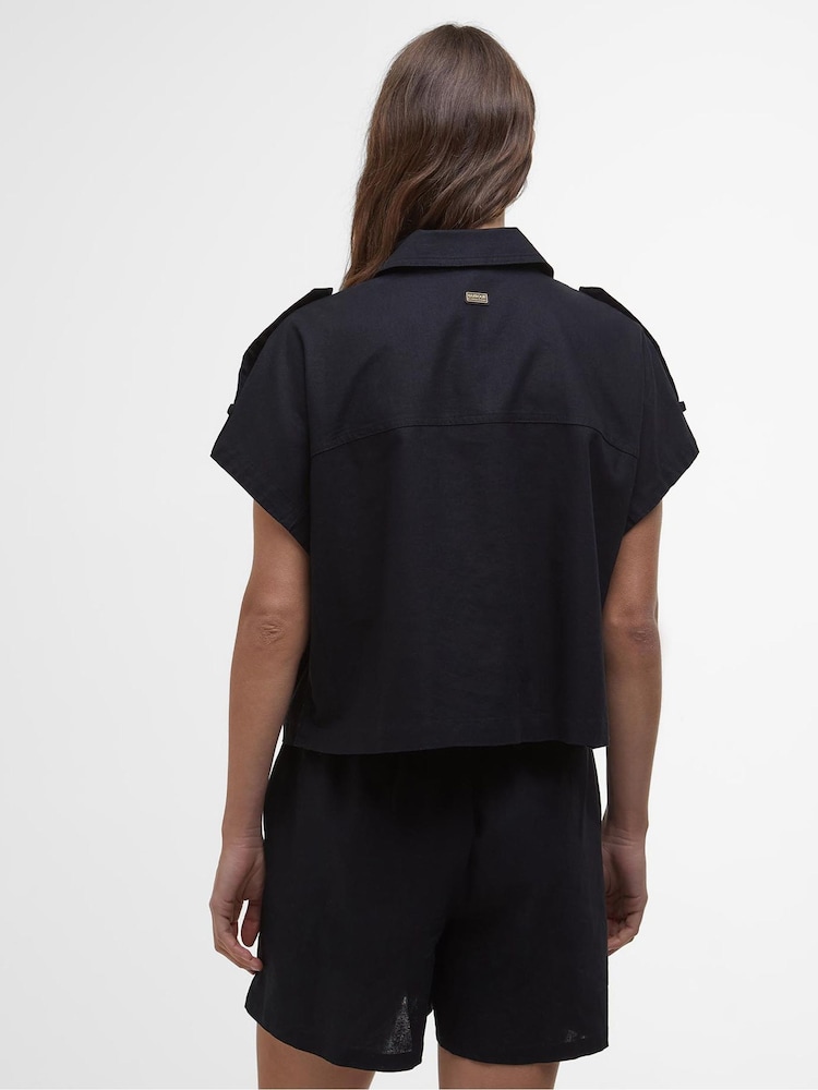 Barbour® International 100% Cotton Priya Black Shirt - Image 2 of 5