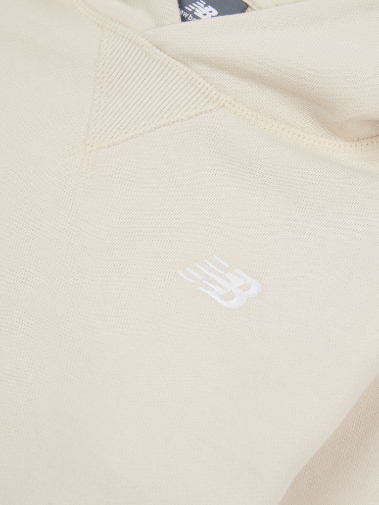 New Balance White Small Kids French Terry 100% Cotton Logo Hoodie - Image 3 of 3