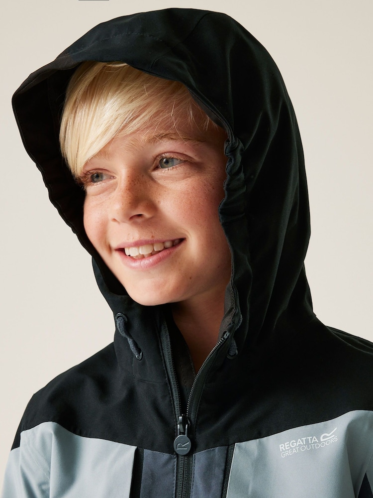 Regatta Grey Kids Highton VI Waterproof Jacket - Image 4 of 6