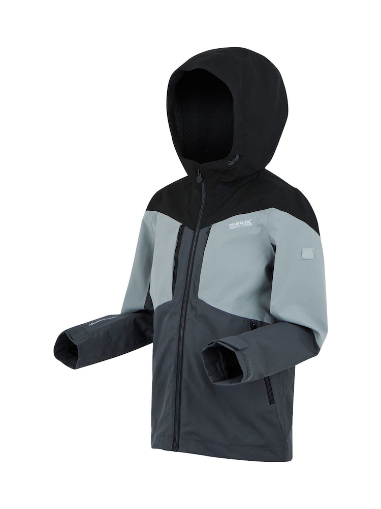 Regatta Grey Kids Highton VI Waterproof Jacket - Image 9 of 9