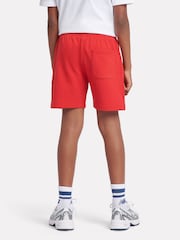 Rojo - New Balance Kids French Terry Stacked Logo 100% Cotton Shorts - Imagen 3 de 8