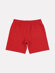 Rojo - New Balance Kids French Terry Stacked Logo 100% Cotton Shorts - Imagen 7 de 8