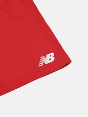 Rojo - New Balance Kids French Terry Stacked Logo 100% Cotton Shorts - Imagen 8 de 8