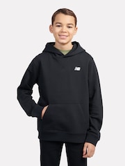 New Balance Black Small Kids French Terry 100% Cotton Logo Hoodie - Image 1 of 8