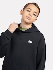 New Balance Black Small Kids French Terry 100% Cotton Logo Hoodie - Image 4 of 8