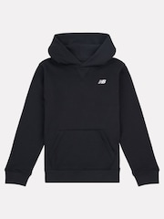 New Balance Black Small Kids French Terry 100% Cotton Logo Hoodie - Image 6 of 8