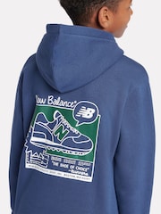 New Balance Blue Boys Sneaker Poster Hoodie - Image 5 of 10