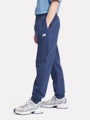 New Balance Dark Blue Small Boys Brush Back Logo Joggers - Image 2 of 8
