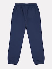New Balance Dark Blue Small Boys Brush Back Logo Joggers - Image 7 of 8