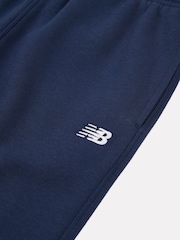 New Balance Dark Blue Small Boys Brush Back Logo Joggers - Image 8 of 8