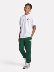 New Balance Dark Green Small Boys Brush Back Logo Joggers - Image 7 of 12
