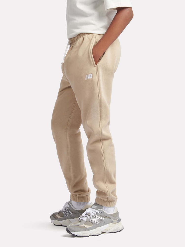 New Balance Orange Small Boys Brush Back Logo Joggers - Image 2 of 8