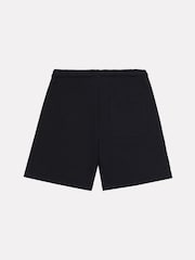 New Balance Black Kids French Terry Stacked Logo 100% Cotton Shorts - Image 8 of 9