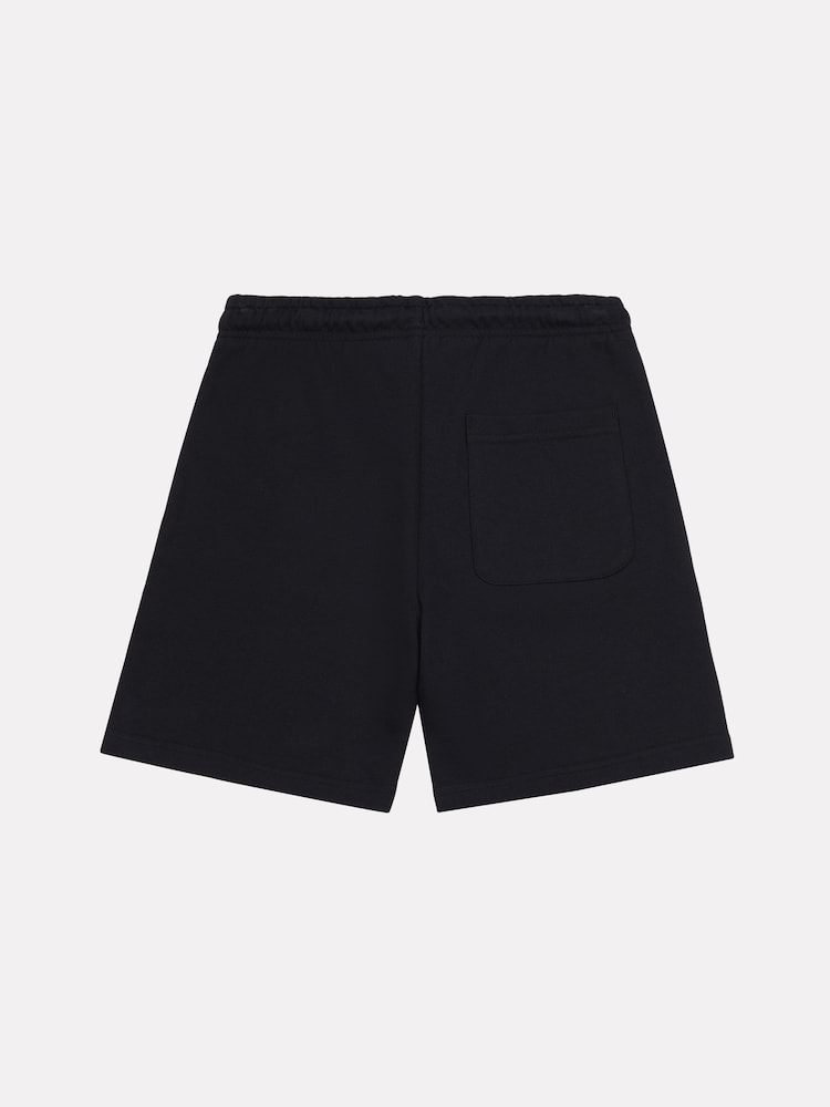New Balance Black Kids French Terry Stacked Logo 100% Cotton Shorts - Image 8 of 9