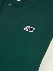 New Balance Green Boys 100% Cotton Baseball Jacket - Image 10 of 11