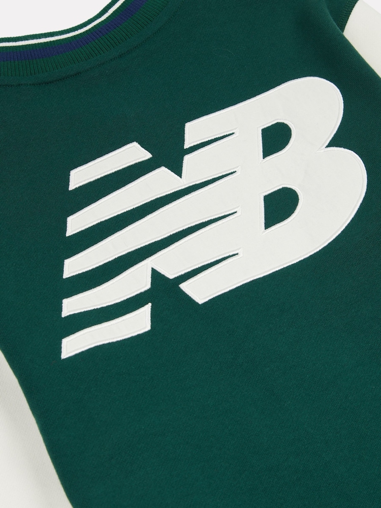 New Balance Green Boys 100% Cotton Baseball Jacket - Image 11 of 11 New Balance Green Boys 100% Cotton Baseball Jacket - Image 11 of 11