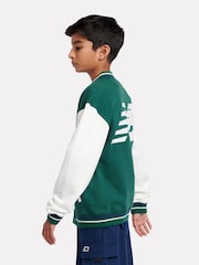 New Balance Green Boys 100% Cotton Baseball Jacket - Image 2 of 11