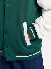 New Balance Green Boys 100% Cotton Baseball Jacket - Image 6 of 11